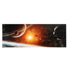 Solar System Glossy Lacquer Canvas Wall Art Print Panel - 48" x 18"